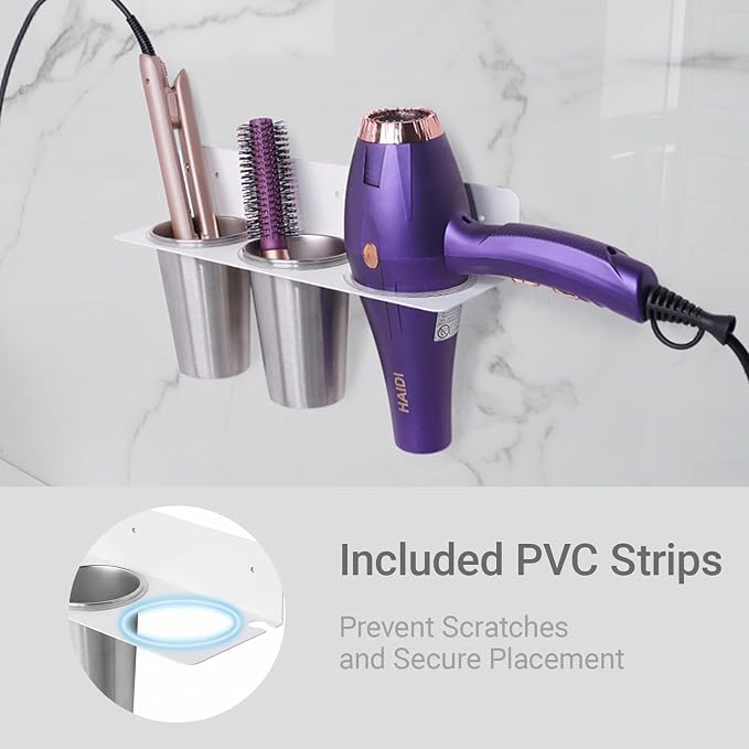 Hair Tool Organizer Wall Mount, Stainless Steel Hair Tool Holder - Image 3