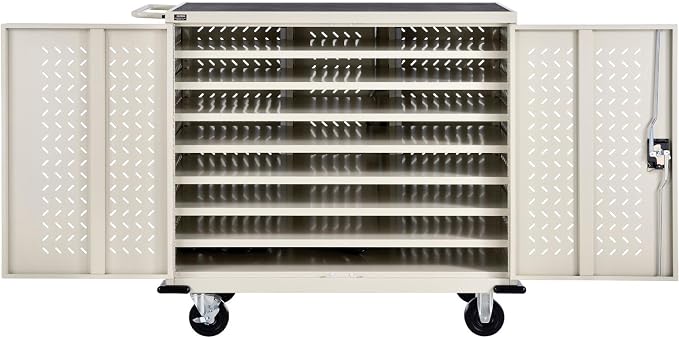 Global Industrial Mobile Storage & Charging Cart, 24 Laptop & Chromebook Device - Image 3