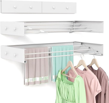 Wall Mounted Drying Rack for Laundry 23.6'', Foldable Laundry Drying Rack by BAKON