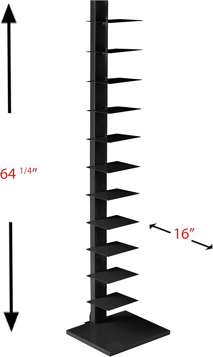 SEI Furniture 12 shelf Metal Spine Book Tower - Image 6