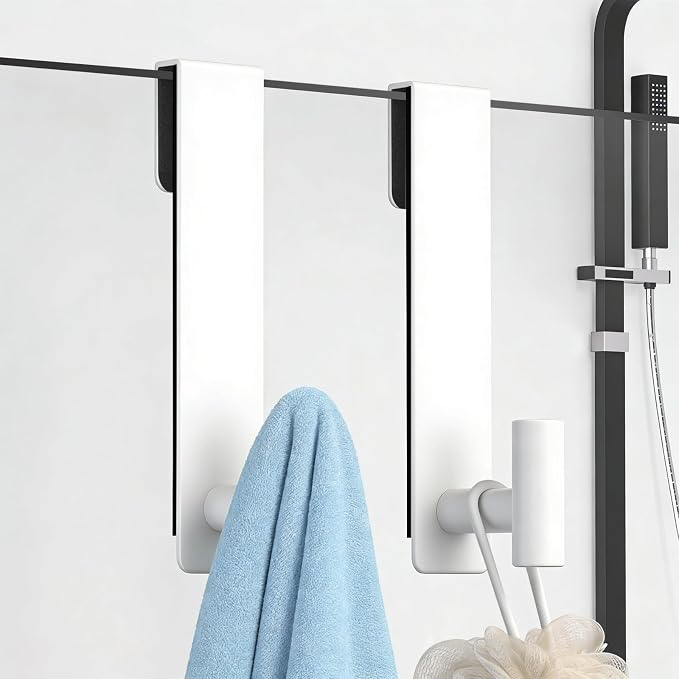 PMMASTO Shower Door Hooks, Extended Towel Hooks - Image 5