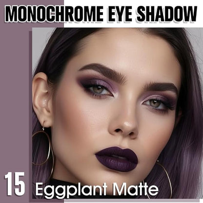 Eggplant Purple Single Matte Eyeshadow Makeup, Neutral Powde Eye Shadow - Image 2