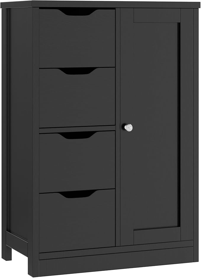 Vongrasig Bathroom Floor Cabinet, Wooden Storage Organizer by Vongrasig