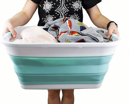 SAMMART 41L Collapsible Plastic Laundry Basket-Foldable Pop Up Storage - Image 7