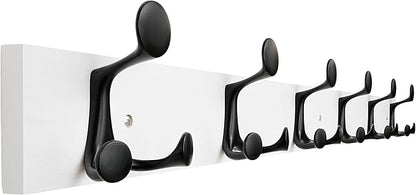 SKOLOO 39-Inch White Wood Coat Rack Wall Mount by SKOLOO