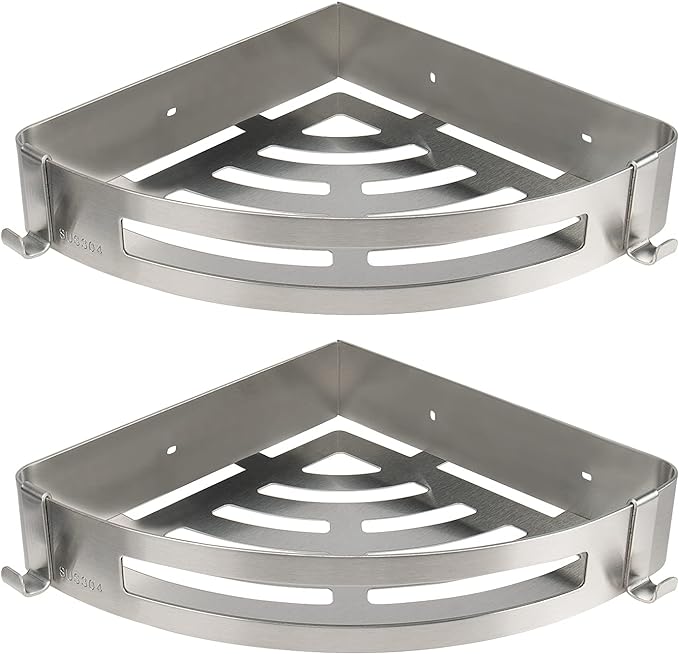 NearMoon Bathroom Shower Caddy 2 Pack, 304 Stainless Steel Shower Organizer by NearMoon