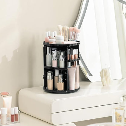 HBlife 360 Rotating Makeup Organizer Adjustable Carousel Large Capacity - Image 4