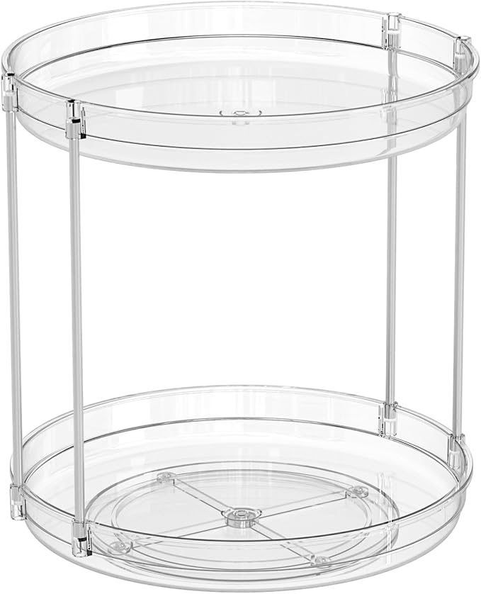2 Tier Lazy Susan Turntable for Cabinet, Countertop, 9.5"W Spinning Seasoning - Image 9