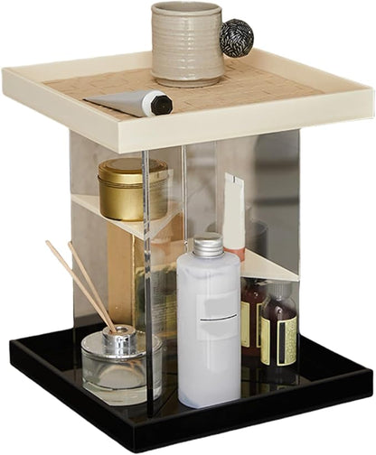 Rotating Makeup Organizer, 360 Degree Acrylic Cosmetic Storage Carousel - Image 9