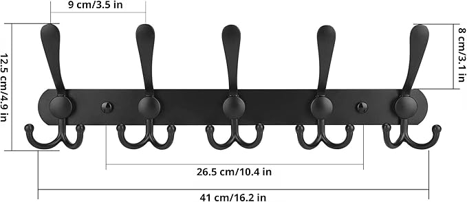 GlazieVault Coat Rack Wall Mount - Image 2