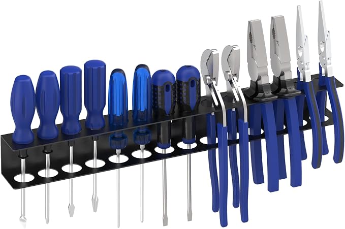 Screwdriver Organizer Wall Mount, Screw Driver Holder, Metal Plier Rack Utility by Unknown