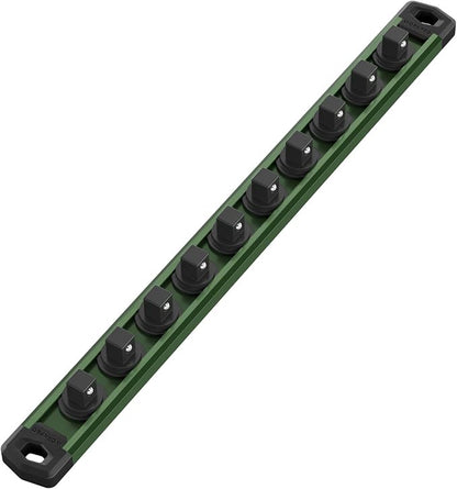 WORKPRO Magnetic Socket Organizer, 3/8-Inch Drive Aluminum Alloy Sockets Rail by WORKPRO