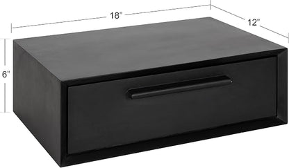 Kate and Laurel McCutcheon Floating Wood Storage Shelf, Decorative Transitional - Image 4