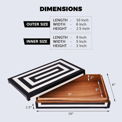 Handicrafts Home Decorative Storage Box 10x6 – Remote Organizer Box - Image 2