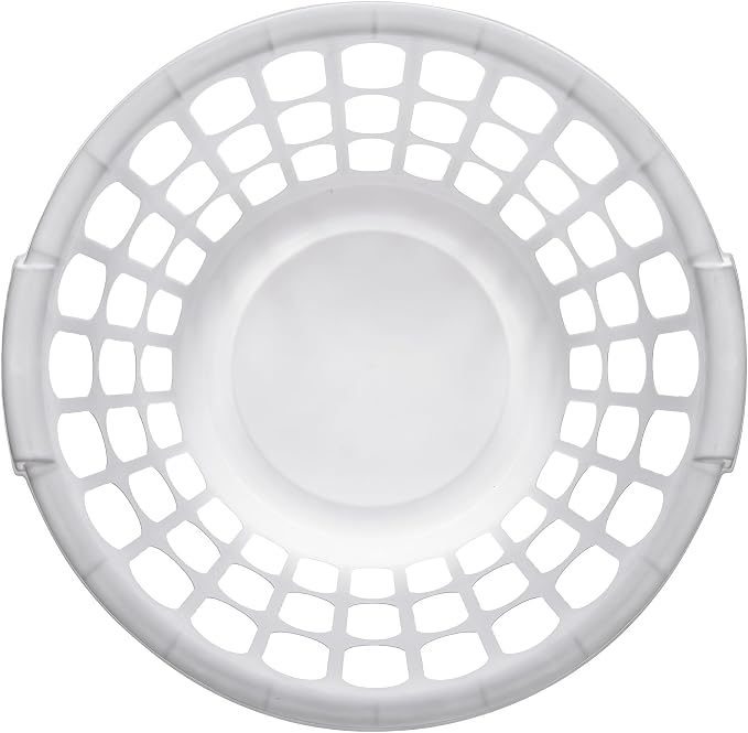10-Pack Round White Plastic Laundry Basket, Suitable - Image 6