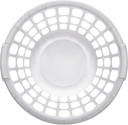 10-Pack Round White Plastic Laundry Basket, Suitable - Image 6