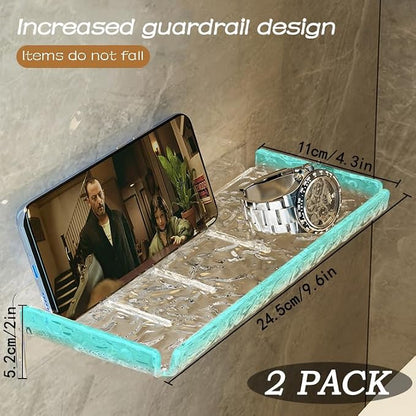 2 Piece Shower Organizer, Wall Floating Shelf - Image 2