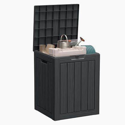 28 Gallon Resin Deck Box, Lockable Patio Outdoor Storage Box - Image 2