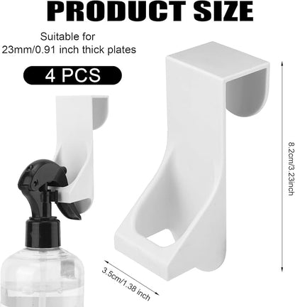 4pcs Spray Bottle Hanging Rack, Wall Mount Spray Bottle Hook Fit Door Cabinet - Image 2