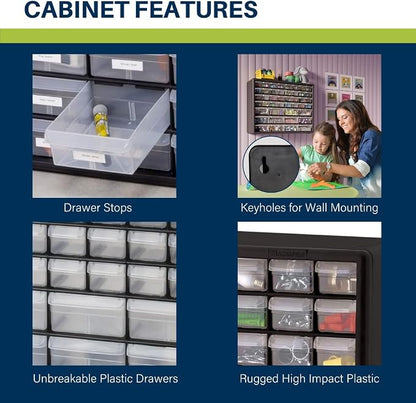 Akro-Mils 44-Drawer Plastic Drawer Storage Cabinet - Image 3