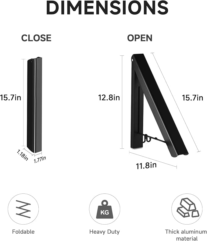 Retractable Clothes Drying Rack, Space Saver Wall-Mounted Retractable & - Image 2