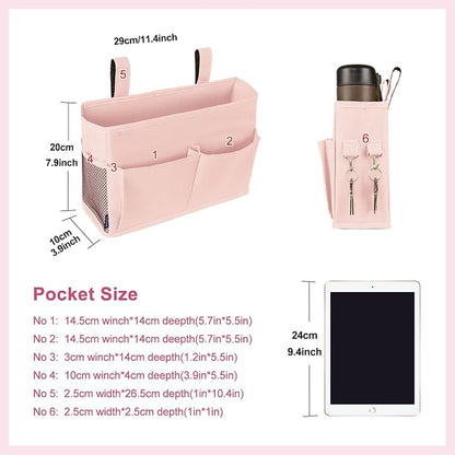 Surblue Bedside Caddy Hanging Bed Organizer Storage Bag Pocket - Image 2