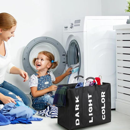 ACAGALA 3-Section Foldable Laundry Hamper - Image 5