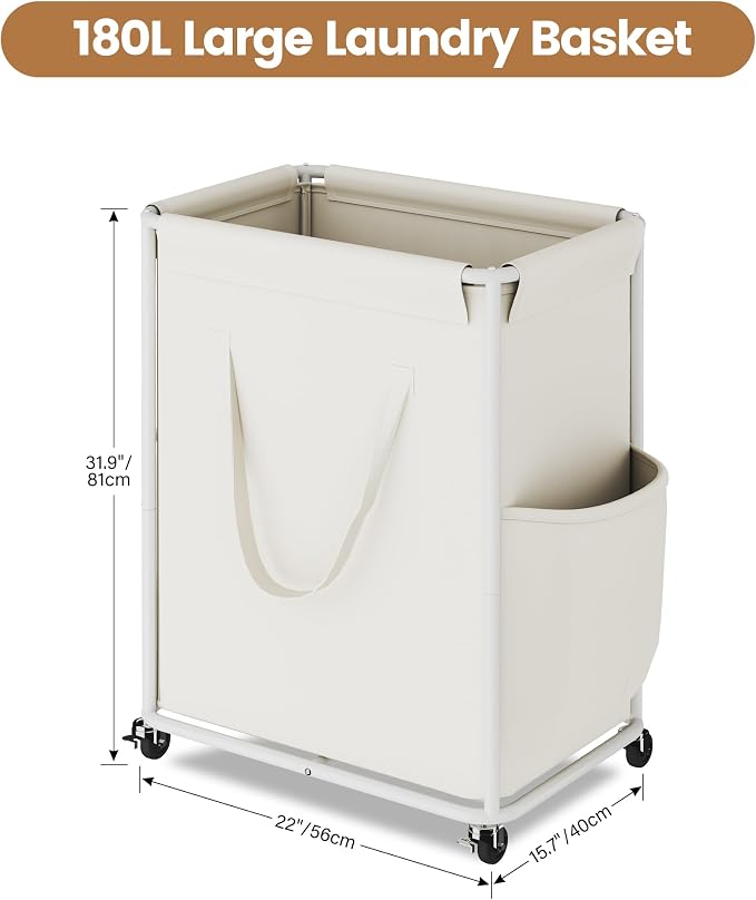 Homeiju 180L Large Laundry Hamper - Image 2