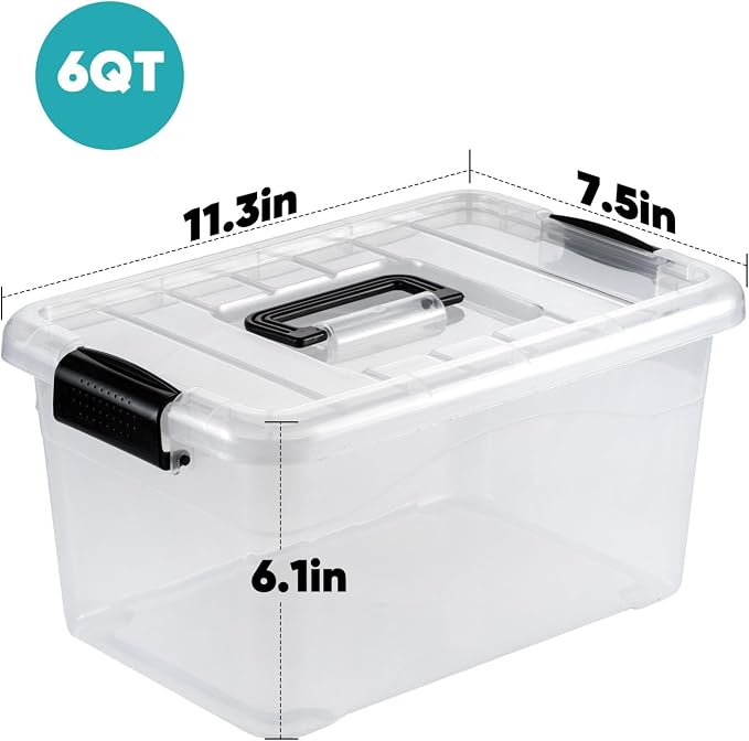 Nazhura Plastic Storage Bin, Stackable and Nestable Storage Boxes - Image 2