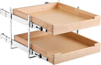 VEVOR 2 Tier Pull Out Cabinet Organizer, Soft Close Slide out Shelf, Heavy-Duty - Image 10