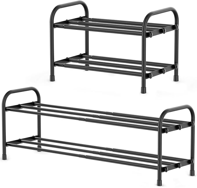 INSMART 2-Tier Expandable Shoe Rack:Stackable and Adjustable Shoes Organizer by makeyourlifeclean