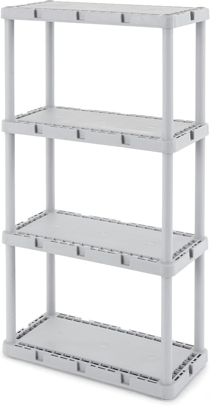 Gracious Living 3 Pack Light Duty Storage Shelves, Knect-A-Shelf 4-Shelf Solid - Image 3