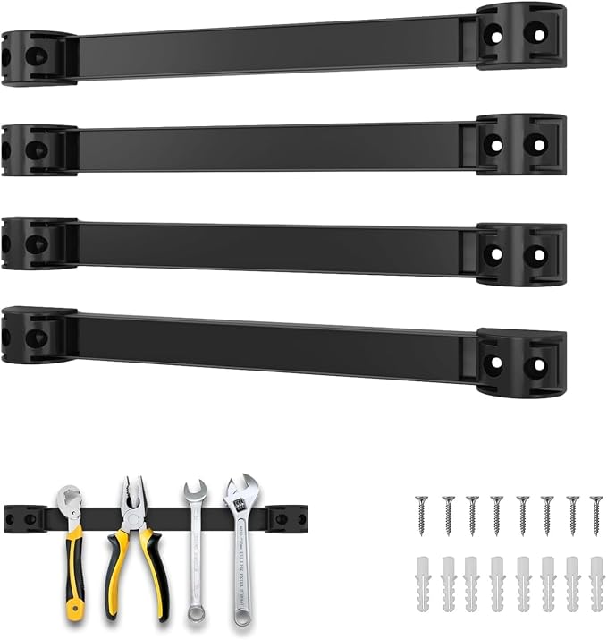 12" Magnetic Tool Holder, 4 Packs Magnetic Storage Strips Magnet Bar PVC Coated by SDLDEER