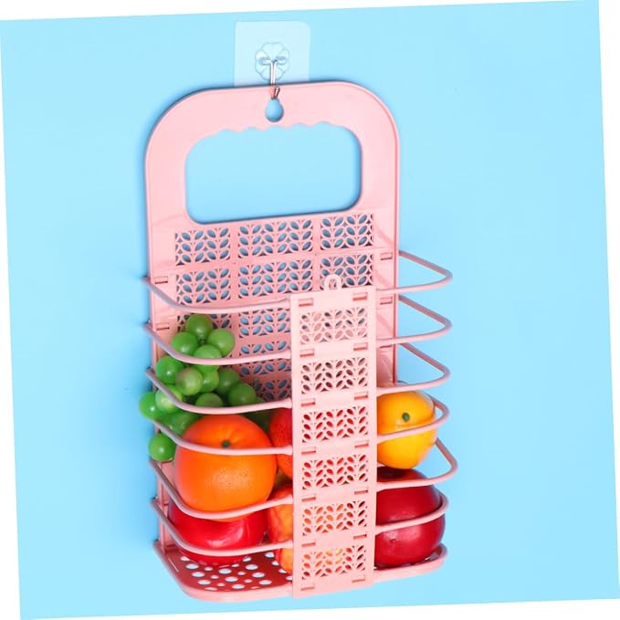 SHOWERORO Hanging Fruit and Vegetable Storage Basket Wall-mounted Foldable - Image 6