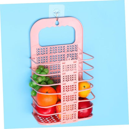 SHOWERORO Hanging Fruit and Vegetable Storage Basket Wall-mounted Foldable - Image 6