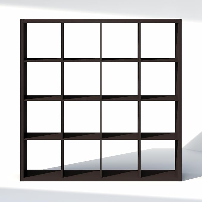 Furinno Cubic 16-Cube Closet Organizers and Storage, Dark Oak | Extra Thick - Image 8