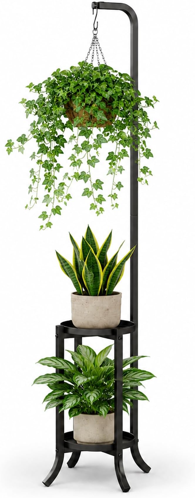Bamworld Hanging Plant Stand Indoor Corner Tall Plant Shelf Outdoor by Bamworld