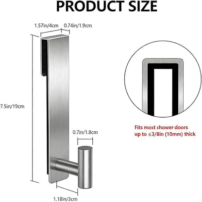 PMMASTO Shower Door Hooks, Extended Towel Hooks - Image 5