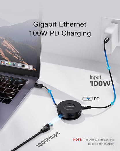 Mini USB C Docking Station Dual HDMI Monitor FORIDA USB C to USB Dock Hub - Image 4
