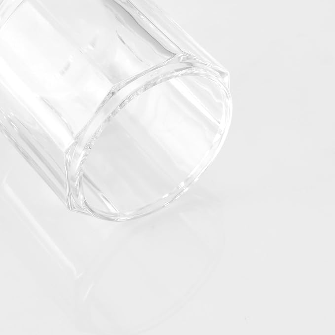 Clear Transparent Apothecary Octagional Shaped Glass Canister Jar - Image 7