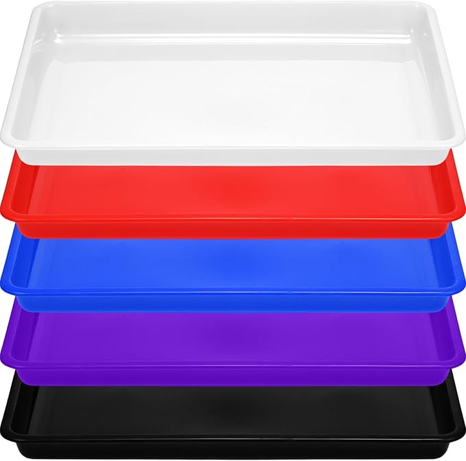Hoteam 10 Pcs Flat Storage Organizer Tray Bin Paper Tray by Hoteam