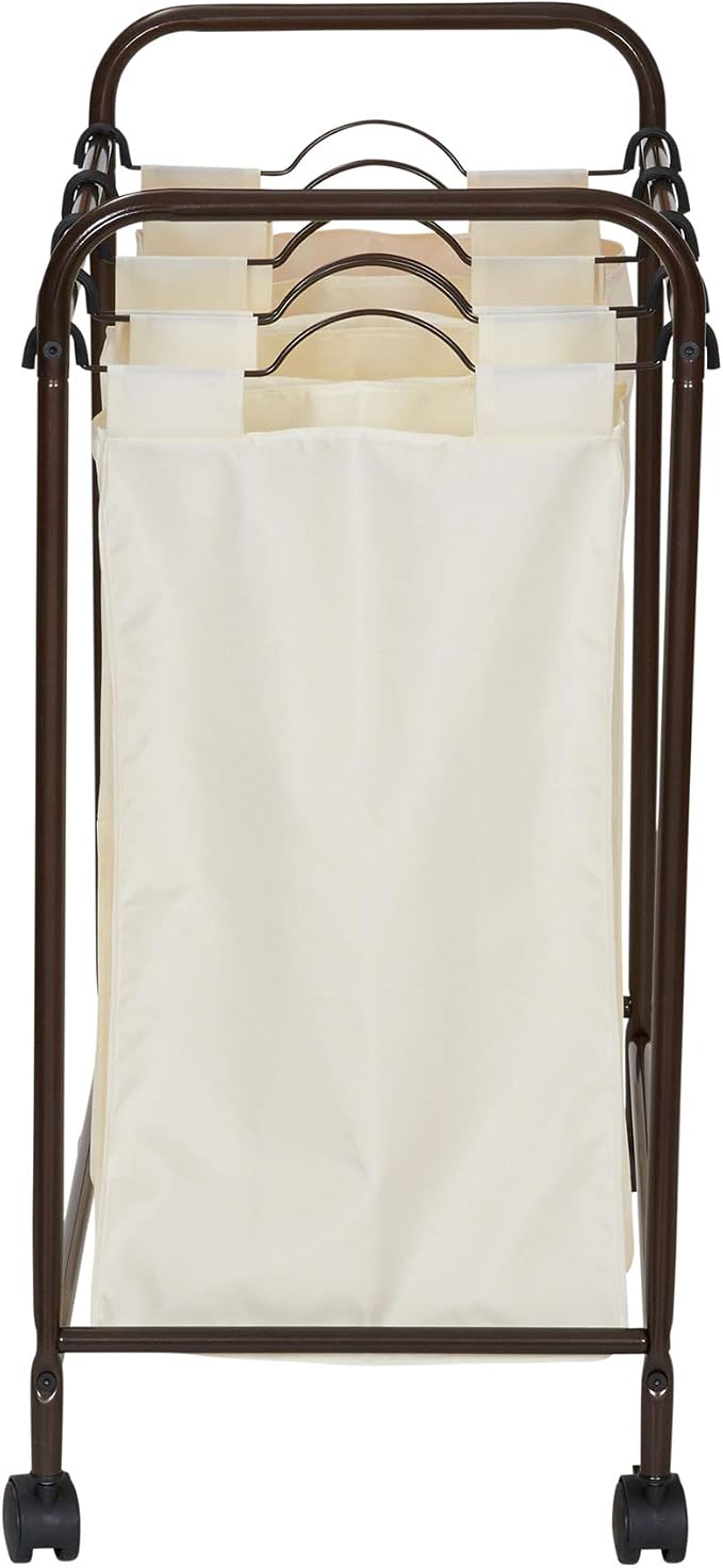 Household Essentials 7173 Rolling Quad Laundry Sorter - Image 9