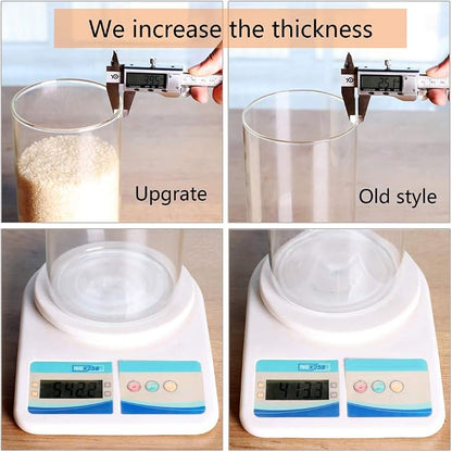 Glass Rice Storage Containers, 60 FL OZ Kitchen Food Jars - Image 2