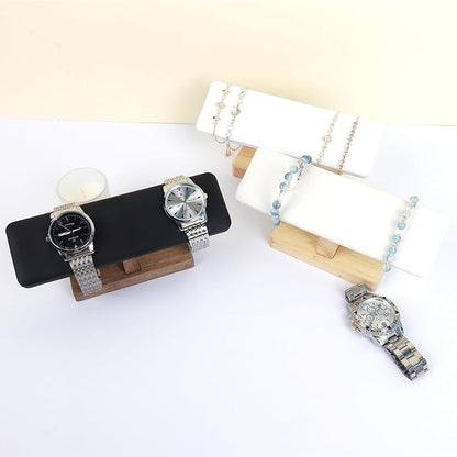 Bracelet Display Tower Jewelry Holder Organizer Rack Wooden Base Watch Display - Image 3