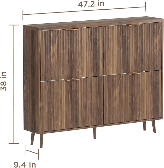 Shoe Cabinet Storage, Modern Freestanding Organizer - Image 2