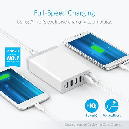 Anker Desktop Charger, 60W 6 Port USB Multiple Charging Hub, PowerPort 6 - Image 2