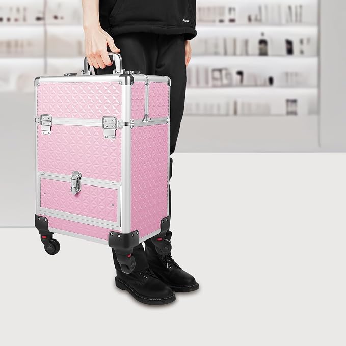 Professional Rolling Makeup Train Case - Image 9