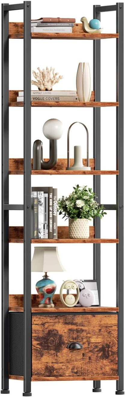 Furologee 6 Tier Bookshelf, Tall Shelf by Furologee