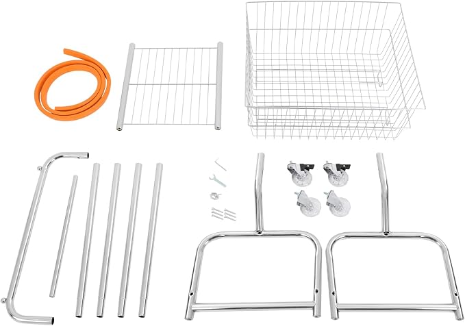 Steel Wire Laundry Cart, Laundry Basket - Image 5