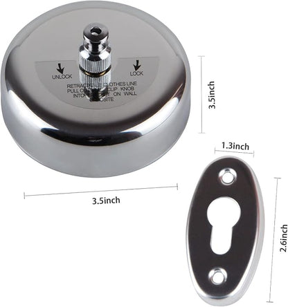 Retractable Clothesline 304 Stainless Steel Durable - Image 2